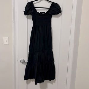 opt square neck midi dress